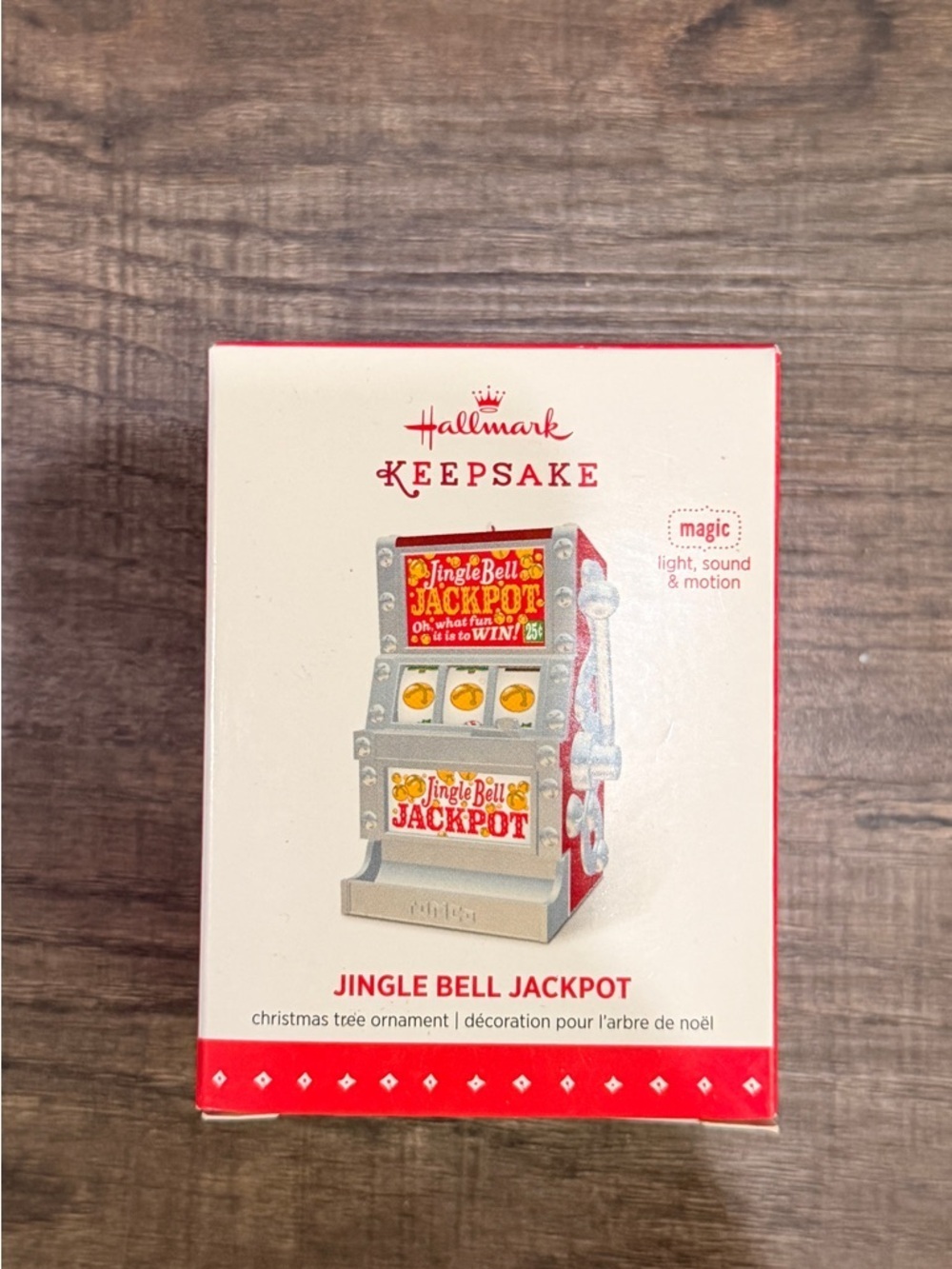 Hallmark Keepsake Ornament 2015 Magic Light Sound Motion Jingle Bell Jackpot NIB
